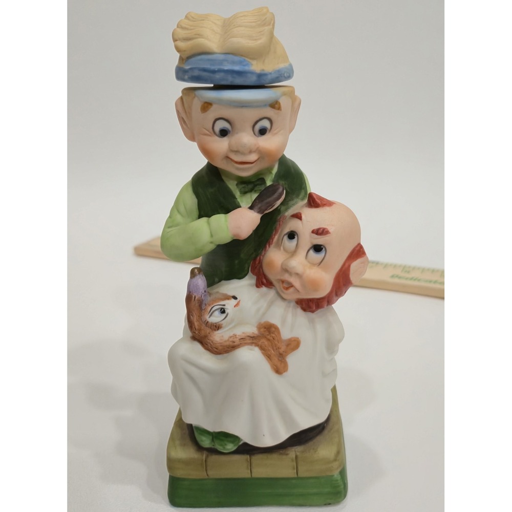 Vintage Hoffman Mini Decanter Mr. Barber Mr. Lucky Series | Broken Cork